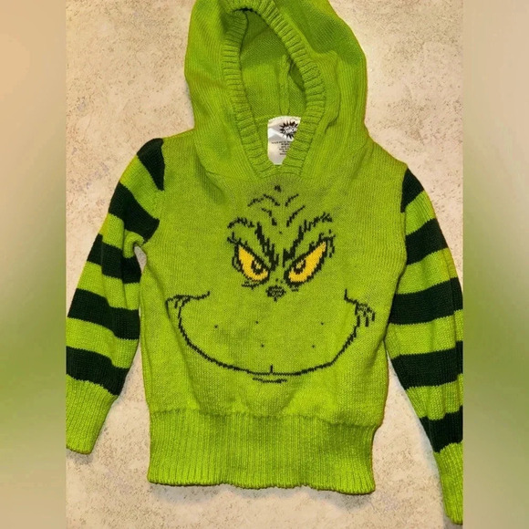 Dr. Seuss Green Grinch Kids Hoodie - Picture 4 of 7